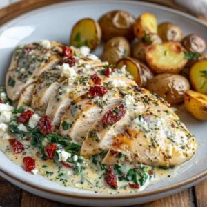 Tuscan Chicken with Roasted Potatoes