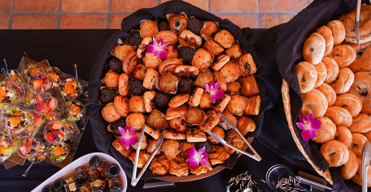 Fresh breakfast pastries and catering