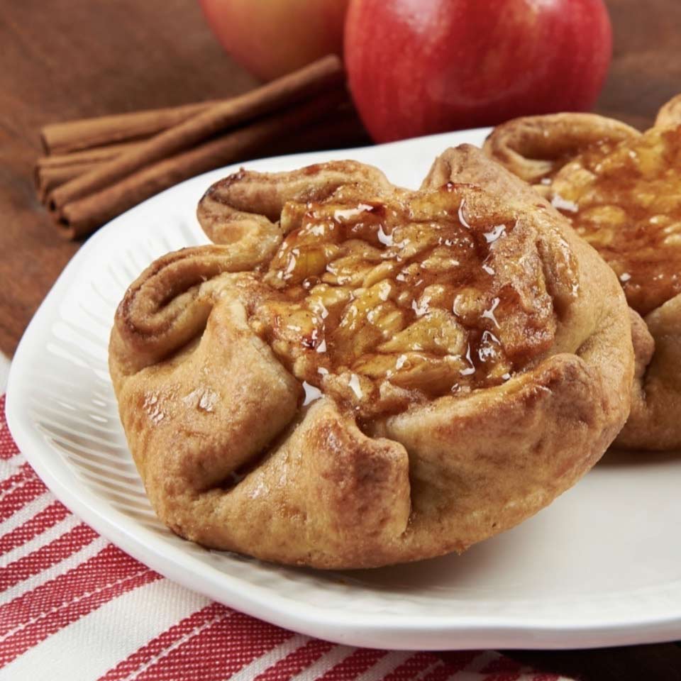 Apple tart, heated and ready to eat